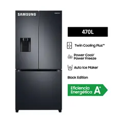 SAMSUNG - Refrigeradora 470 L Fd Twin Cooling Black