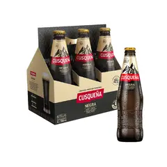 CUSQUEÑA - Cerveza Cusqueña Negra Sixpack Botella 310 mL