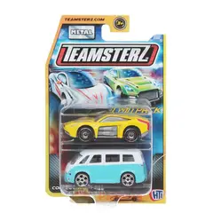 TEAMSTERZ - Autos de Metal 3 Pulgadas Blister x2