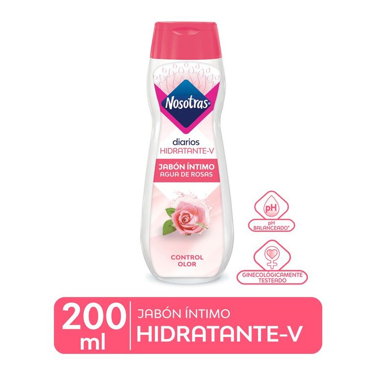 Jabón Íntimo Nosotras Agua de Rosas Envase 200 mL