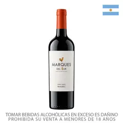 MARQUES DEL SUR - Vino Tinto Marqués del Sur Roble Malbec Botella 750 mL