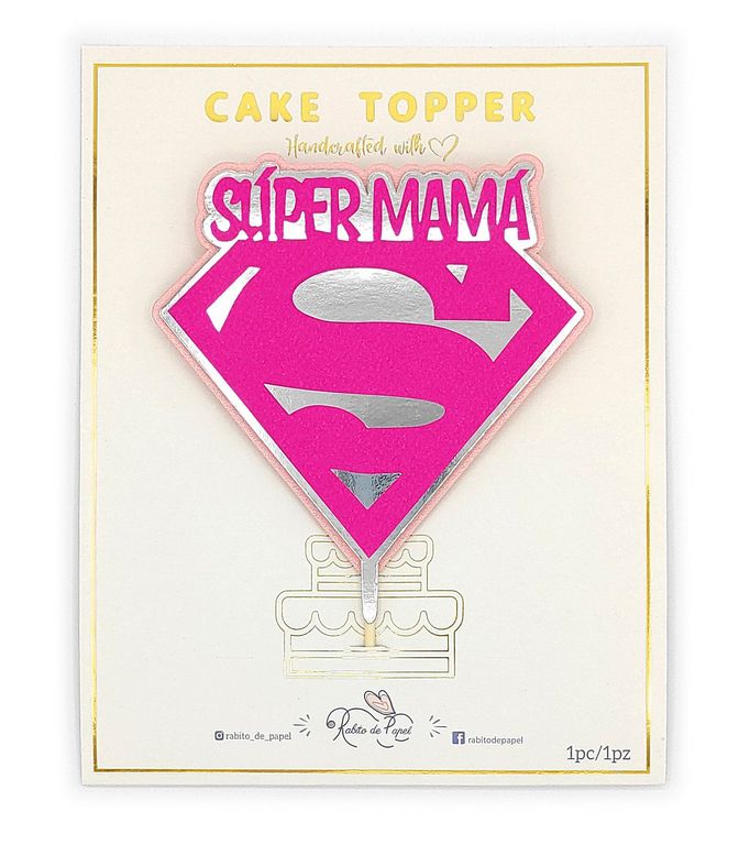 Topper Super Mamá