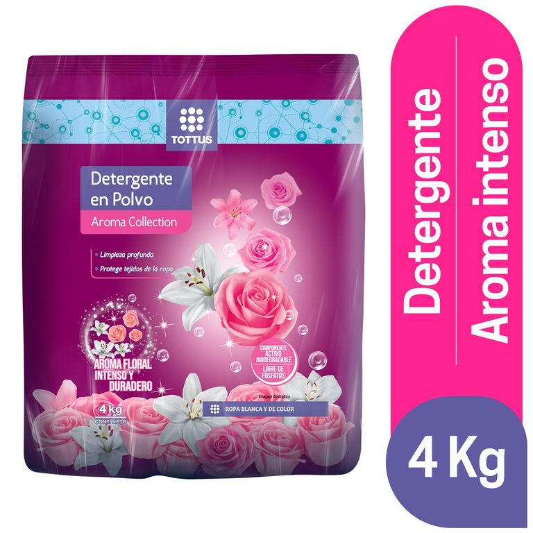 Detergente en Polvo Tottus Aroma Collection Bolsa 4 Kg