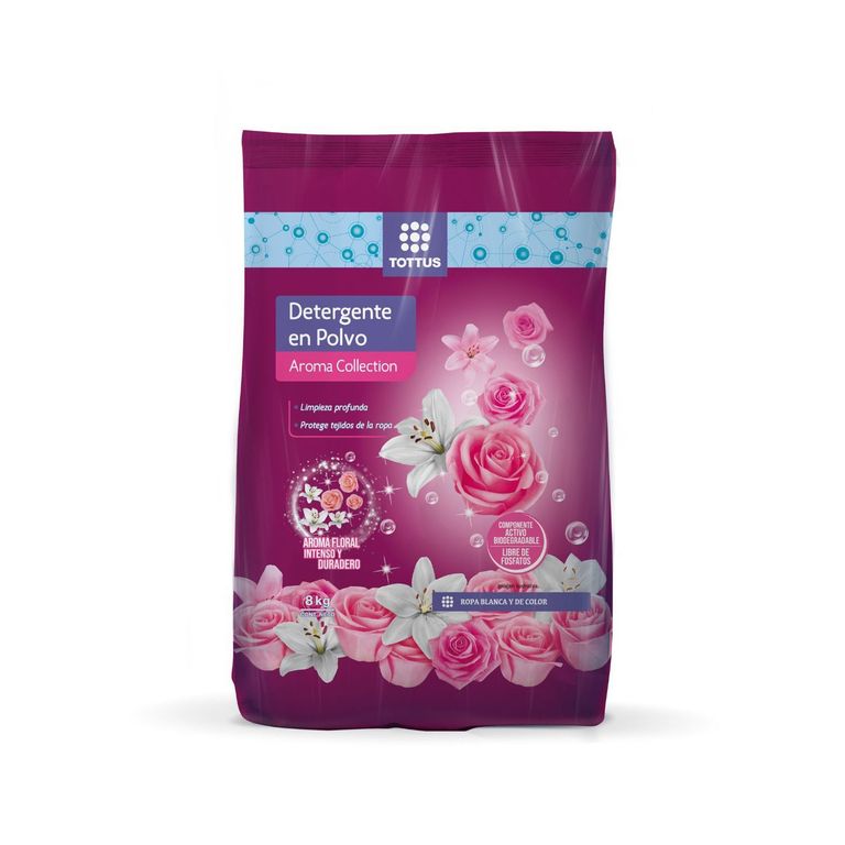 Detergente en Polvo Tottus Aroma Collection Bolsa 8 Kg