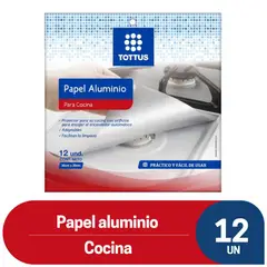 TOTTUS - Papel Aluminio Cocina 12 unds