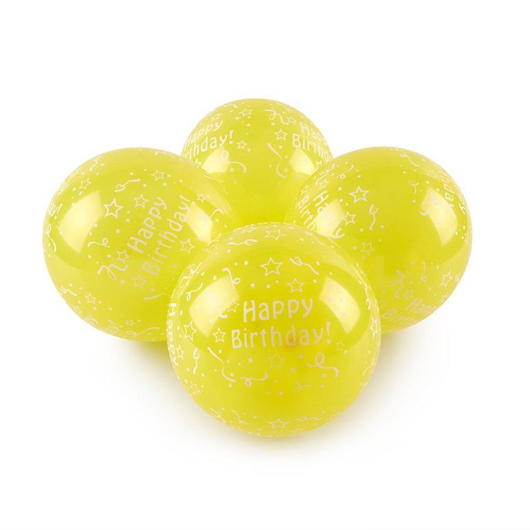 GLOBO HAPPY BIRTHDAY COLOR AMARI X12 UN