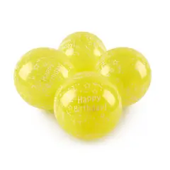 TOTTUS - Globo Happy Birthday Amarillo x12 Unidades