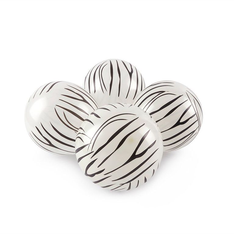 GLOBO ANIMAL PRINT CEBRA BLANCA X 12 UN