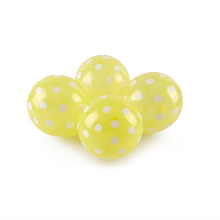 GLOBO DISENO BOLAS AMARILLO X 12 UN