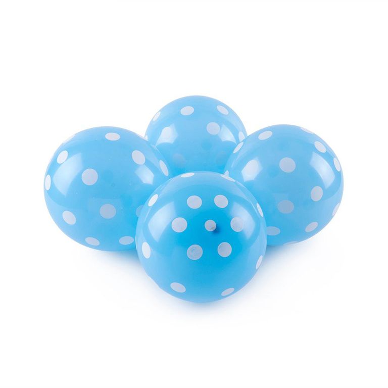 GLOBO DISENO BOLAS CELESTE X 12 UN