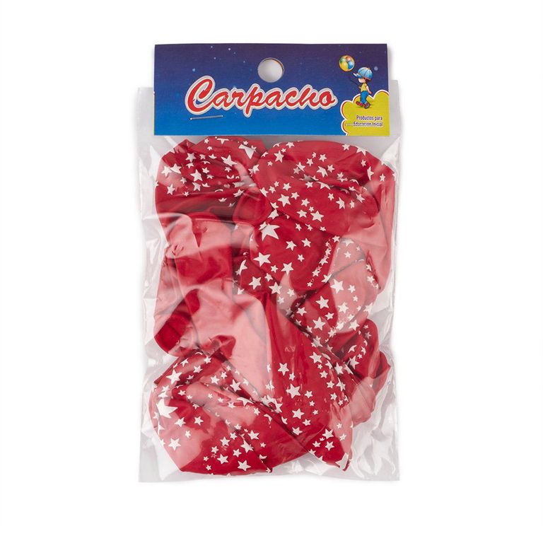 GLOBO ESTRELLA ROJO X 12 UN