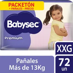BABYSEC - Pañales Premium Talla XXG Empaque 72 Und