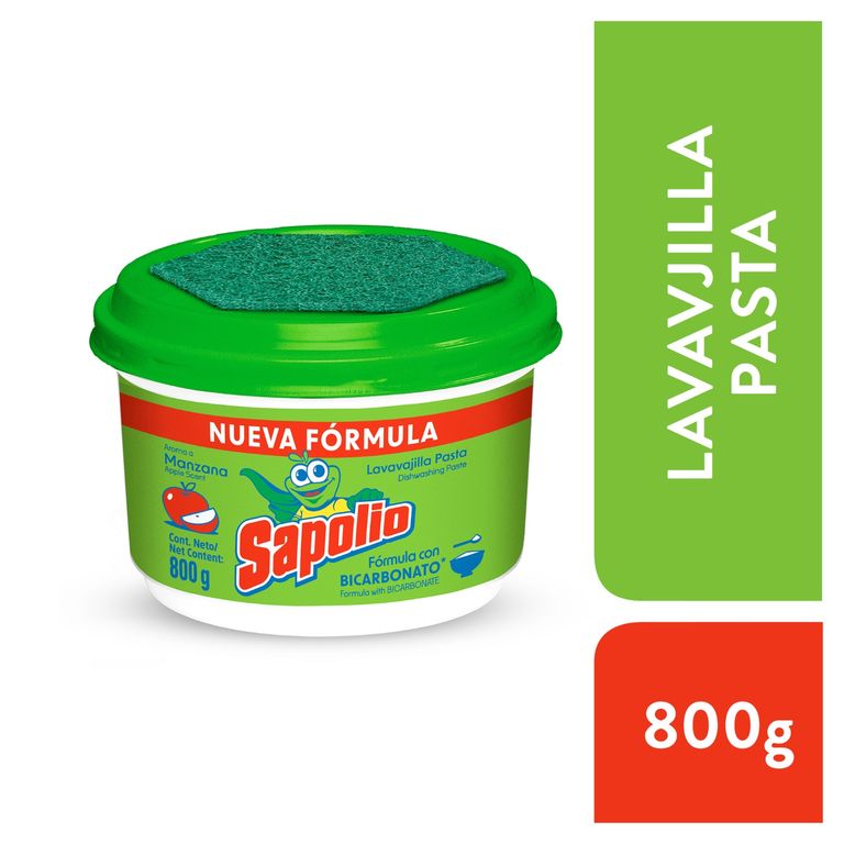 Lavavajilla en Pasta Sapolio Manzana Envase 800 g