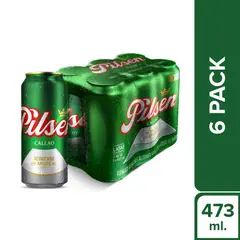 PILSEN - Cerveza Callao Pack 6 Latas 473 mL