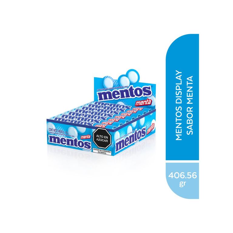 Caramelo Mentos Menta Display 14 Und
