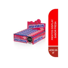 MENTOS - Caramelos Mentos Fresa Display 14 Und