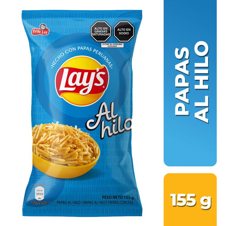 Papas Fritas Lays Al Hilo Sal Bolsa 155 g