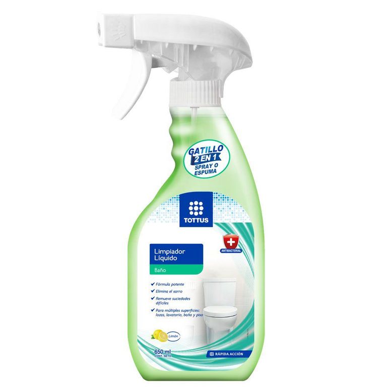 Limpiador Líquido Tottus Antibacterial Baño Envase 650 mL