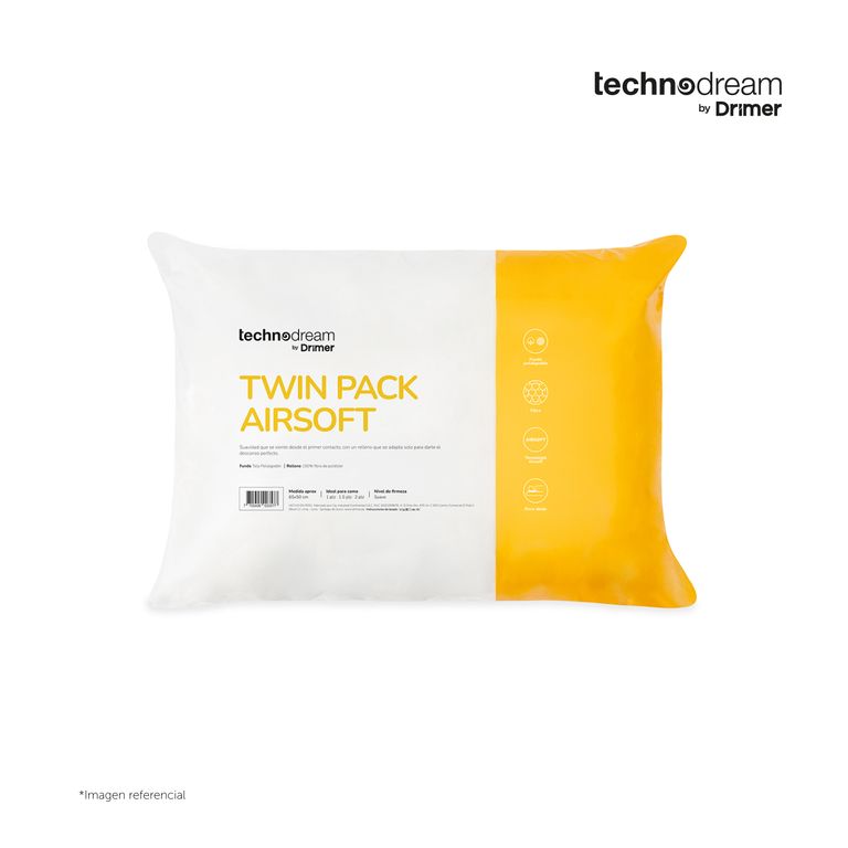 Almohada Twin Pack Airsoft 65x50 cm