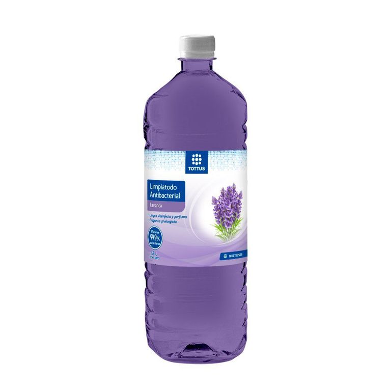 Limpiatodo Antibacterial Tottus Lavanda Botella 1.8 L