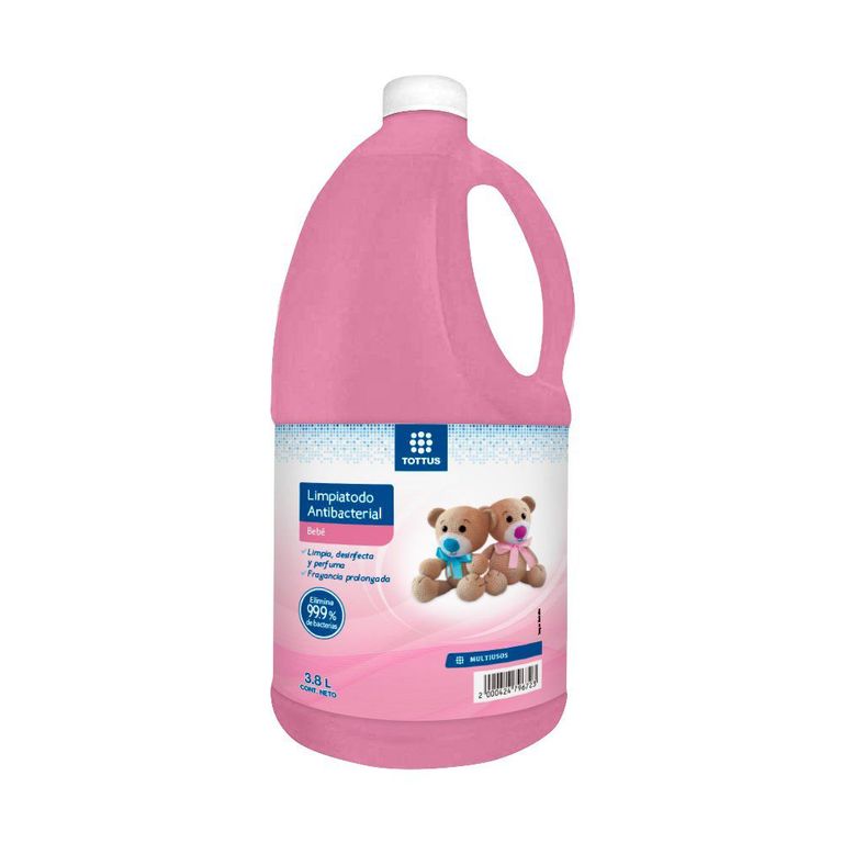Limpiatodo Antibacterial Tottus Bebé Botella 3.8 L