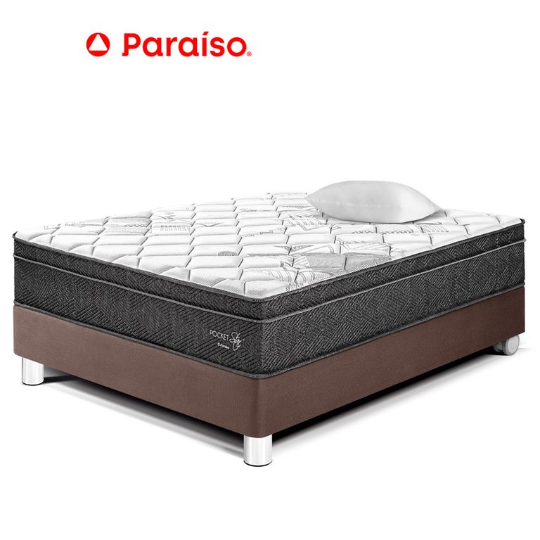 CAMA POCKET STAR 1.5 PLAZA CHOCO
