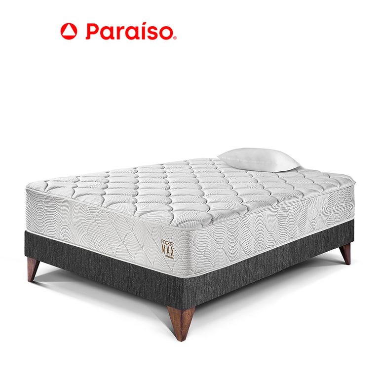 CAMA EUROPEA POCKET MAX 1.5 PZ OSCURO