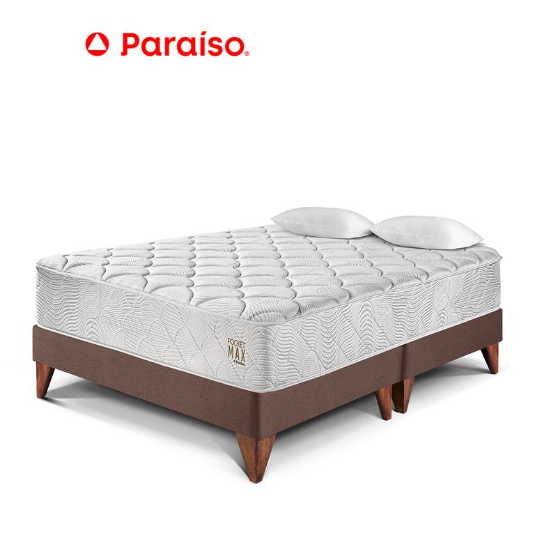 CAMA EUROPEA POCKET MAX QUEEN CHOCO