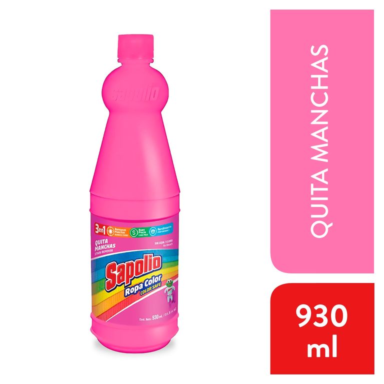 Quitamanchas Líquido Sapolio Ropa Color Botella 930 mL