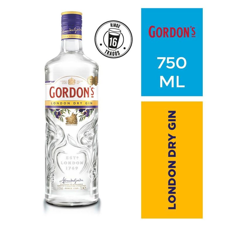 Gin Gordons London Dry Botella 750 mL