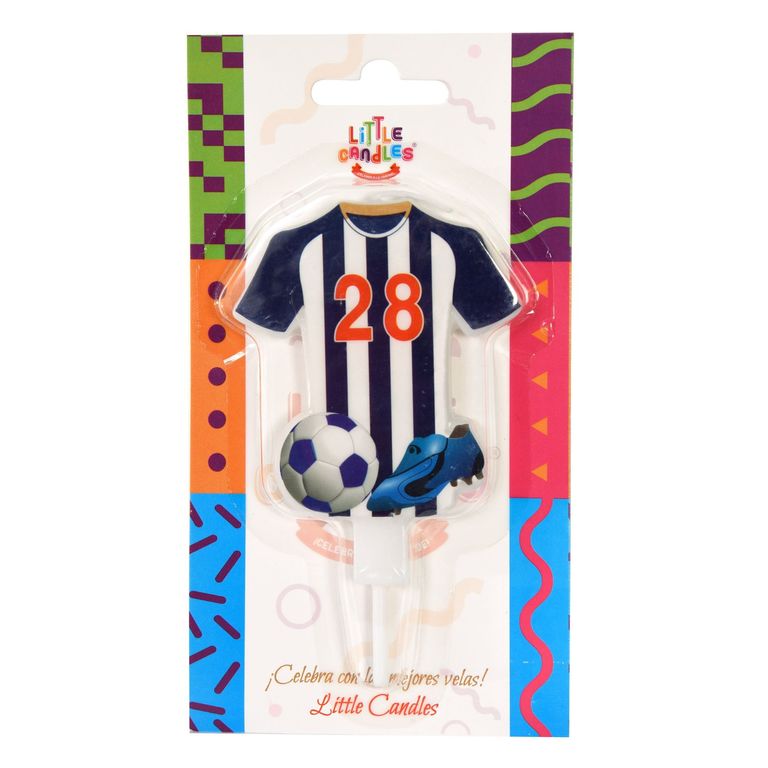 Velas de Cumpleaños Camiseta Azul