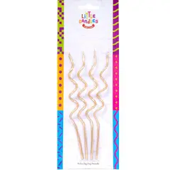 LITTLE CANDLES - Velas De Cumpleaños Zigzag Dorado