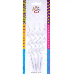 LITTLE CANDLES - Velas De Cumpleaños Zigzag Plateado
