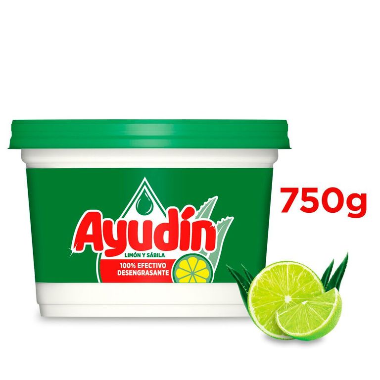 Lavavajilla en Pasta Ayudín Limón y Sábila Envase 750 g