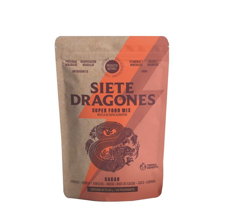 Superfood Siete Dragones Sabor Cacao Empaque 200 g