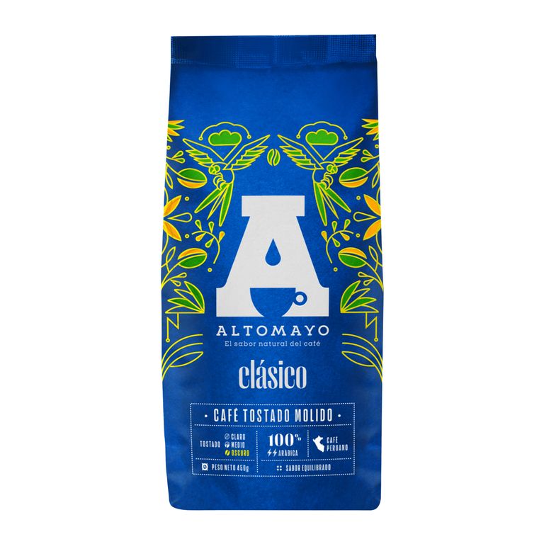 Café Tostado Altomayo Molido Clásico Empaque 450 g