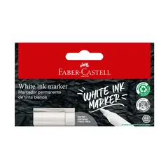 FABER CASTELL - Plumón Indeleble Faber Castell Tinta Blanca