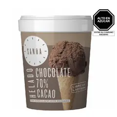 SANUA - Helado Sanua Chocolate 70% Cacao Pote 16 Oz