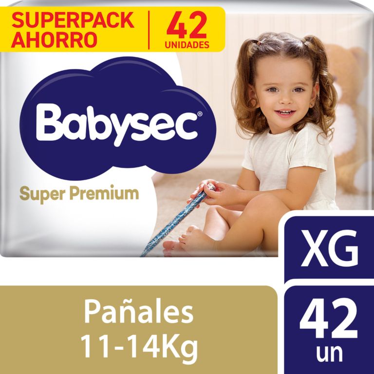 Pañales Babysec Súper Premium Talla XG Empaque 42 Und
