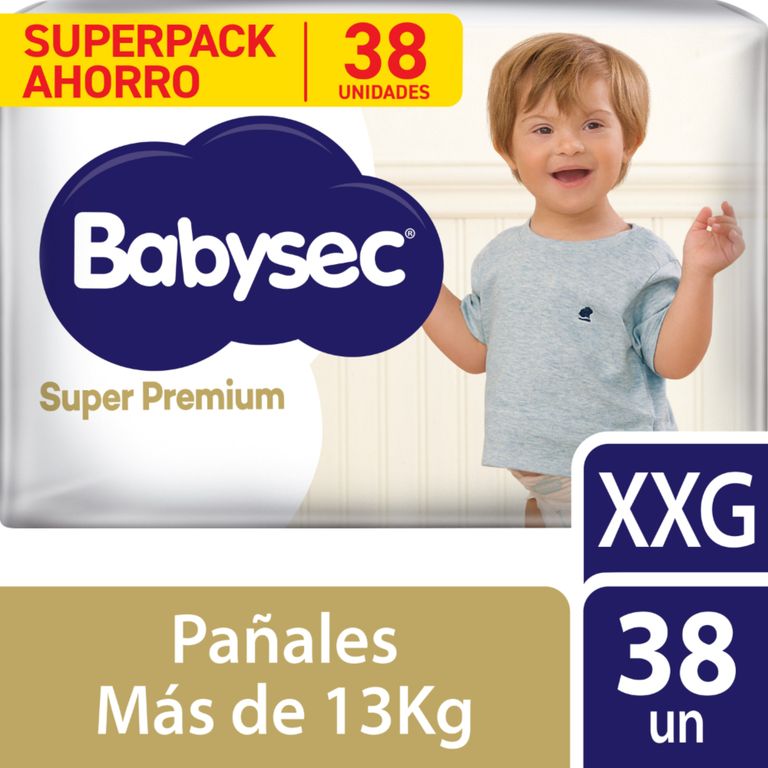 Pañales Babysec Súper Premium Talla XXG Empaque 38 Und