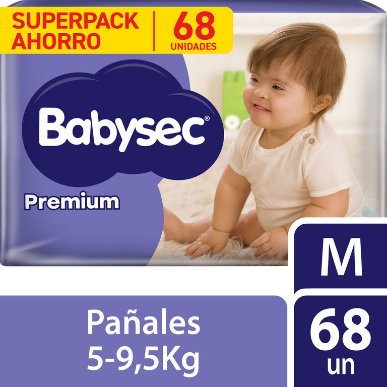 Pañales Babysec Premium Talla M Empaque 68 Und