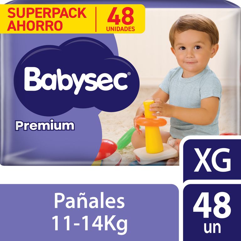 Pañales Babysec Premium Talla XG Empaque 48 Und