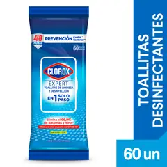 CLOROX - Toallas Desinfectantes Expert Sin Lejía Empaque 60 Und
