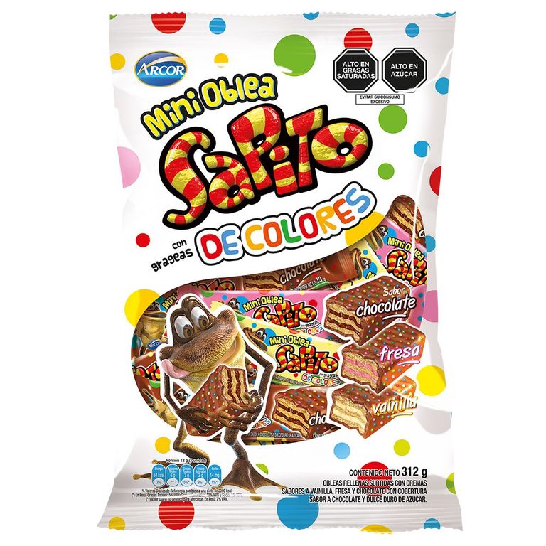 Chocolate Mini Oblea Sapito Surtida Bolsa 312 g