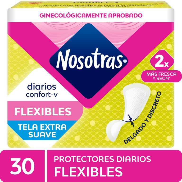 Protectores Diarios Nosotras Flexibles Empaque 30 Und