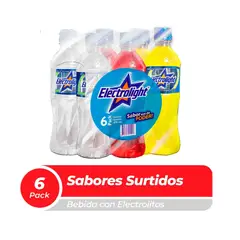 ELECTROLIGHT - Bebida Rehidratante Electrolight Surtido Sixpack Botella 475 mL