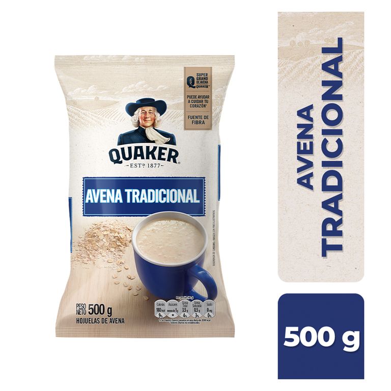 Avena Quaker Tradicional Bolsa 500 g