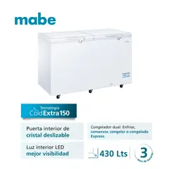 MABE - Congelador horizontal 430 L Blanco Mabe CHM430PB2