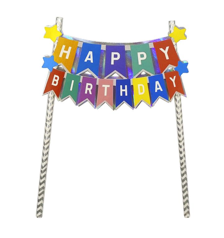 Topper Happy Birthday Banderin