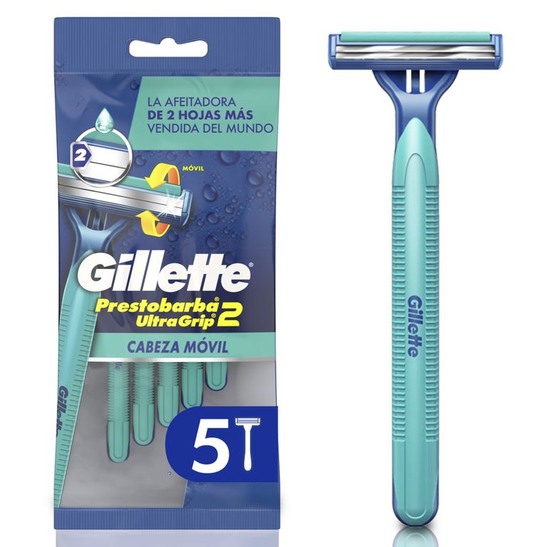 Máquina de Afeitar Gillette Prestobarba2 Ultragrip Empaque 5 Und